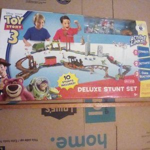 Rare Disney Pixar Toy Story 3 Deluxe Stunt Set Action Links! Train Boy Toy VHTF